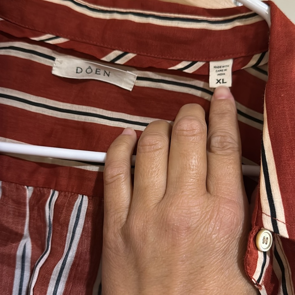 Doen Hava Button Down Shirt in Monaco Stripe - Picture 5 of 5